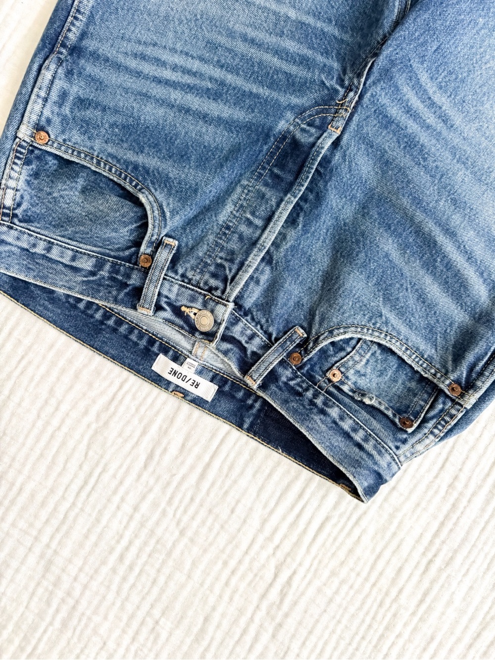 RE/DONE 90s High Loose Baggy Straight Jean size 28 - Picture 3 of 5